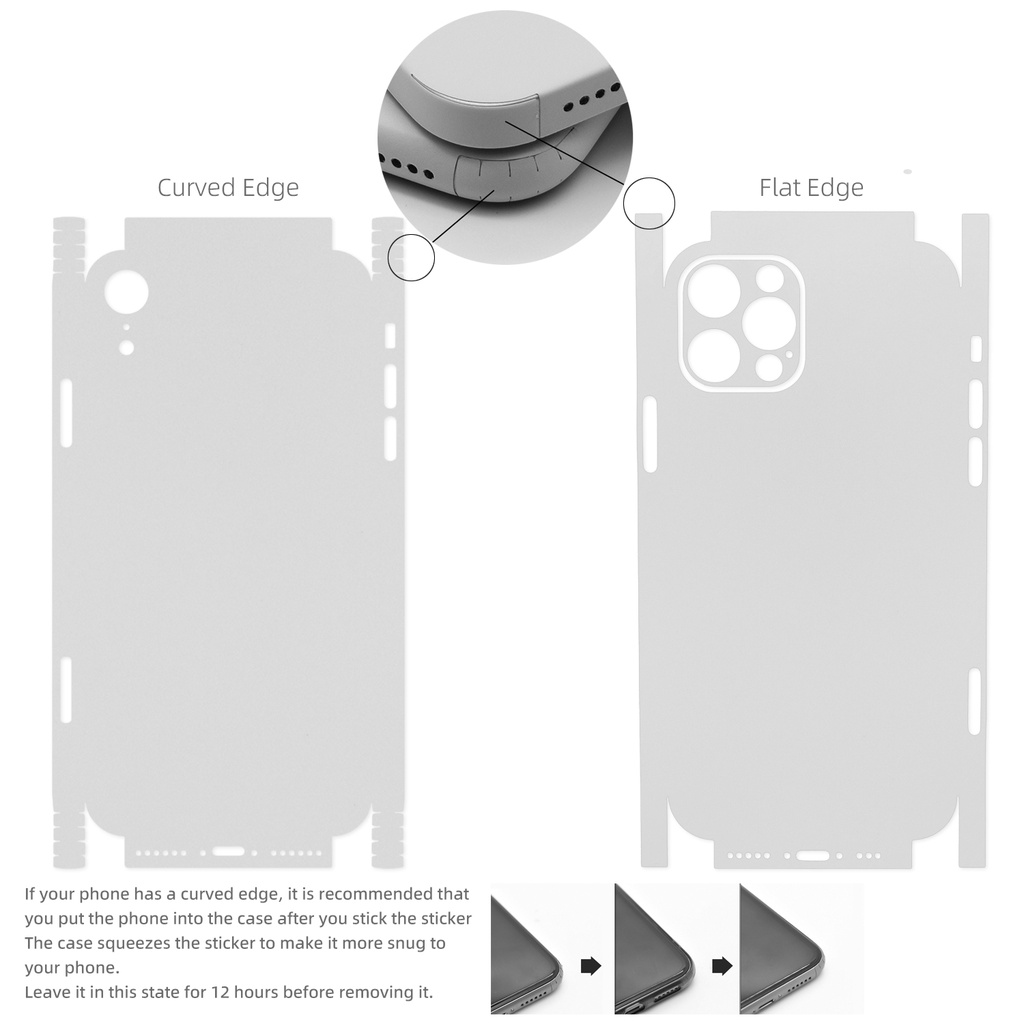 2ชิ้นผิวเนื้อเต็มห่อฝาครอบป้องกันสติกเกอร์ผิวเข้ากันได้กับ12 13 14 15 16 17 มือโปร สูงสุด บวก - รูปที่ 6