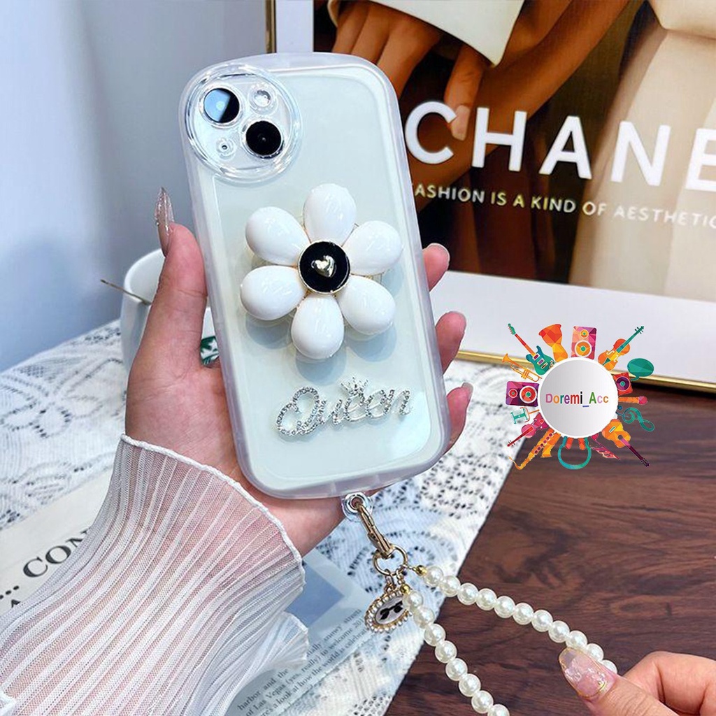 GC12 SOFTCASE CLEAR PHONE GRIP FLOWER สําหรับ VIVO Y01 Y02 Y02S Y1S Y11 Y12 Y12S Y15 Y15S Y16 Y17 Y2