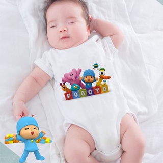 Pocoyo ชุดบอดี้สูท รอมเปอร์ ลายการ์ตูน ฤดูร้อน สําหรับเด็กทารกแรกเกิด เด็กผู้ชาย เด็กผู้หญิง