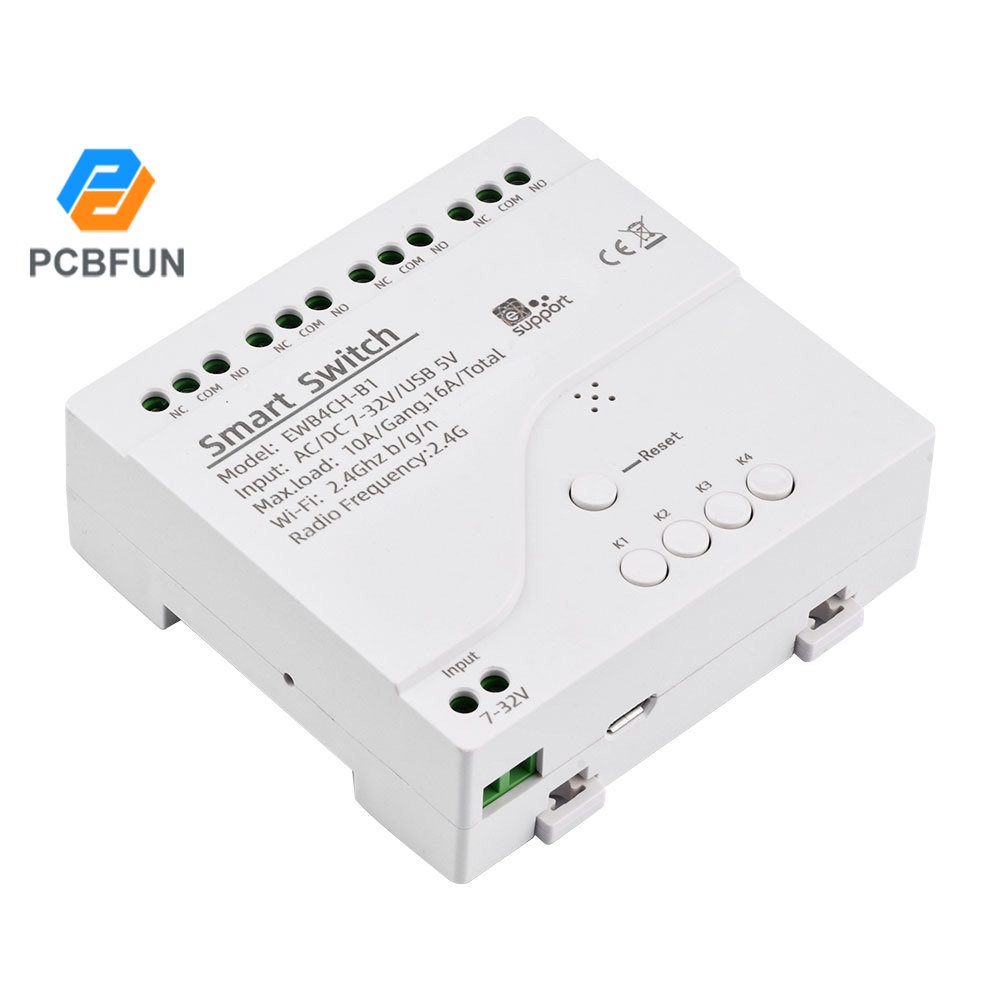 Pcbfun สวิตช์อัจฉริยะ WiFi ไร้สาย สําหรับบ้าน DIY ทํางานร่วมกับ Alexa & Google Home Assistant ไม่ต้องใช้ฮับ