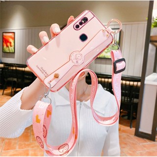 เคสโทรศัพท์มือถือ พร้อมสายคล้องมือ ชุบไฟฟ้า สําหรับ vivo 1818 1819 1919 1933 1806 1804 1909 1910