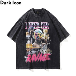 เสื้อยืดแขนสั้นลําลอง ผ้าฝ้าย พิมพ์ลาย Dark Icon สไตล์ฮิปฮอป สตรีท สําหรับผู้ชาย 2022_04