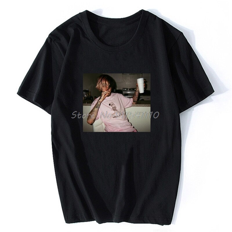 เสื้อยืด พิมพ์ลายนักร้อง Lil Peep Streetwear สไตล์ฮิปฮอป ฮาราจูกุ แฟชั่น สําหรับผู้ชาย S5MC114