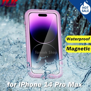 [SHELLBOX] 2023 New Summer Swimming Underwater IP68 Waterproof Phone Case Cover for iPhone 14 14Plus 14Pro 14ProMax S23 Ultra S23Plus Wireless Charging Cases Magnetic Cover