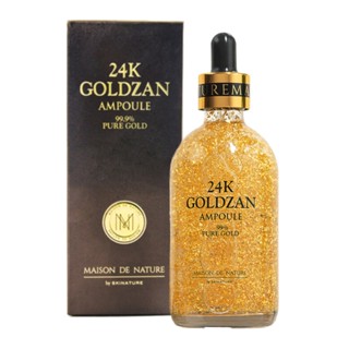 Skinature แอมพูล Goldzan 24k ขนาด 100 มล. /3.38 ออนซ์ แอมพูลทองคําบริสุทธิ์ 50 มก. 99.9%