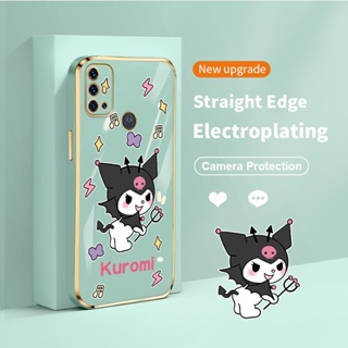 เคสโทรศัพท์ซิลิโคน TPU แบบนิ่ม ชุบไฟฟ้า ทรงสี่เหลี่ยม ลาย Angel Kitty สําหรับ Motorola Moto G30 G10 G50 G60 G40