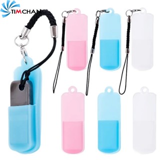 เคสซิลิโคน รูปตัว U กันฝุ่น แบบพกพา 3 สี พร้อมสายคล้อง สําหรับแฟลชไดรฟ์ USB