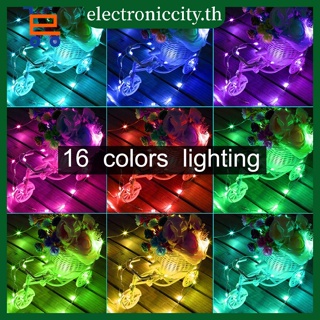 สายไฟ LED 40 ดวง RGB ยาว 4 เมตร ใช้แบตเตอรี่ กันน้ํา สําหรับตกแต่งบ้าน