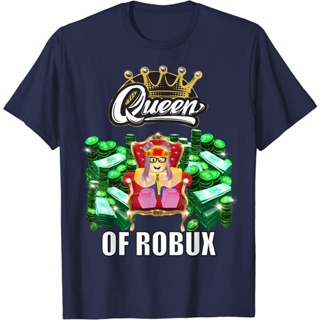 Roblox เสื้อยืดแฟชั่น พิมพ์ลาย blox queen of ROBUX สําหรับเด็กผู้หญิง และผู้ชาย 12 3 4 5 6 7 8 9 10 11 12 13 14 ปี_02