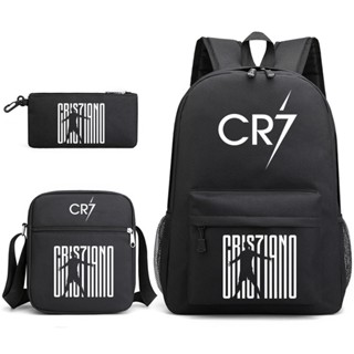 Mochila CR7 กระเป๋าเป้สะพายหลัง กระเป๋านักเรียน กระเป๋าเดินทาง กระเป๋านักเรียน ความจุ 3 ชิ้น