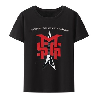 [S-5XL]เสื้อยืดลําลอง แขนสั้น พิมพ์ลาย Michael Schenker Group สําหรับผู้ชาย