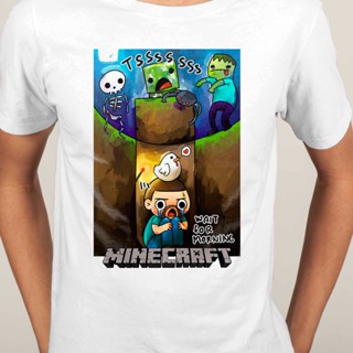 เกม Minecraft เสื้อยืดคอกลมแขนสั้นผู้ชาย | เสื้อยืด ชุดลำลอง | แฟชั่นลำลองและเรียบง่าย