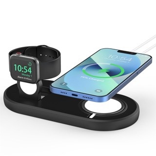 Skousin 2 in 1 แท่นชาร์จไร้สาย ปลอดภัย สําหรับ iPhone 13 12 Pro Max Apple Watch SE 8 7 6 5 4 3 2 1