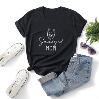 Samoyed Dog Mom T Shirt Women Cotton Short Sleeve Tee Shirt Animal Dogs Lover Tshirt Harajuku Clothes T-shirt_04