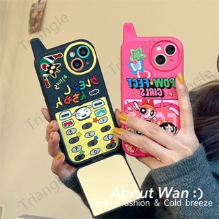 เคสโทรศัพท์มือถือแบบกระจก ฝาพับ กันกระแทก ลายตํารวจน้อยน่ารัก สําหรับ Iphone 14pro max 13 12 11 14 14promax 13 12 11