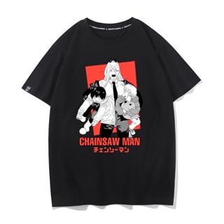 2023Chainsaw Man เสื้อยืดอะนิเมะมังงะ Denji Aki Hayakawa Kon Chainsaw Man เสื้อ Harajuku เสื้อผ้าผู้ชายญี่ปุ่น Mens Tshi