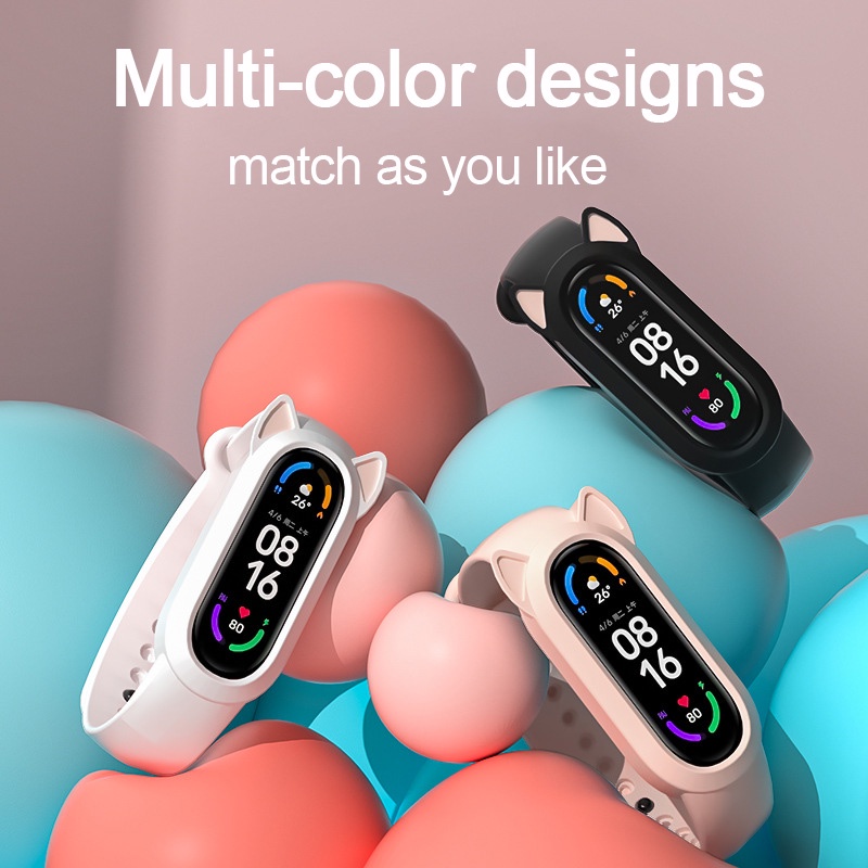 สายนาฬิกาข้อมือ TPU แบบนิ่ม สําหรับ Xiaomi Band 8 7 6 5 4 3 Mi Band 8