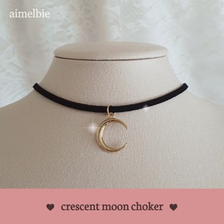 Crescent Moon Choker - Gold ver. [Penthouse 3 Joo Suk kyung, LOONA Yves Choker]