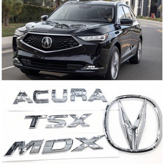 Acura car logo MDX TSX silver letter sticker car tail decoration sticker