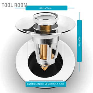 Tool Room กันชนอ่างล้างจานกด Popping Up ป้องกันการอุดตันทองเหลืองสแตนเลสอ่างล้างจานปลั๊กท่อระบายน้ำ