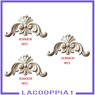 [Lacooppia1] ฟิกเกอร์ไม้แกะสลัก สําหรับตกแต่ง 4 ชิ้น