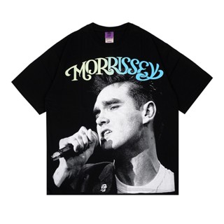 เสื้อยืด ลาย Morrissey สีดํา