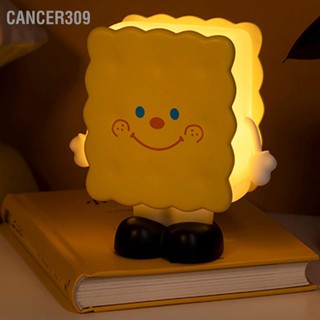 Cancer309 โคมไฟกลางคืนโคมไฟตั้งโต๊ะ LED ออกแบบบิสกิตชาร์จ USB ตกแต่งบ้านสำหรับโต๊ะทำงาน