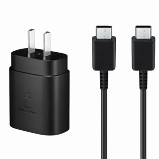 Samsung ชุดที่ชาร์จเร็ว 25W สายชาร์จ 1 เมตร 2 เมตร สายชาร์จเร็ว Type-C เป็น Type-C สายเคเบิล USB C