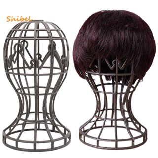 Shibel ชั้นวางวิกผม ระบายอากาศ สีพื้น พับได้ สําหรับร้านทําผม ผู้ชาย ผู้หญิง