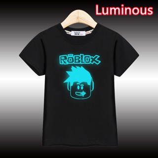 2022 เด็กฤดูร้อนเสื้อยืด ROBLOX เสื้อเด็กผู้ชายแขนสั้นเสื้อเรืองแสง_02