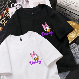 Disney Fashion Cute Donald Daisy Duck Cartoon Print Casual Women T-Shirt O-Neck Pullover Short Sleeve Loose Tee Top_03