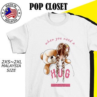 BEST SELLER WHEN YOU NEED HUG TEDDY BEAR TSHIRT WOMEN MEN BAJU T SHIRT LELAKI PEREMPUAN T-SHIRT WANITA COTTON WOMAN_02