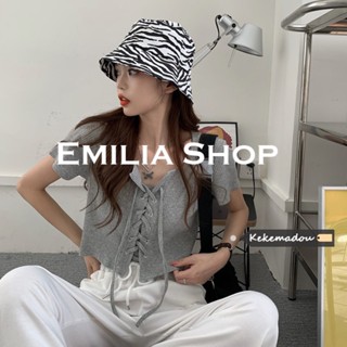 EMILIA SHOP  เสื้อยืด เสื้อครอป เสื้อผ้าแฟชั่นผู้หญิง 2023 ใหม่ รุ่นใหม่ สวย สวยงาม Chic A29J0FY 36Z230909