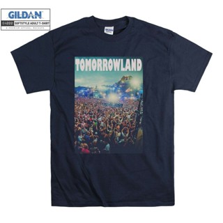 ย้อนยุคGildan เสื้อยืดลําลอง แขนสั้น พิมพ์ลาย Tomorrowland Tomorrow Land 1068 สําหรับผู้ชาย ผู้หญิงS-5XL