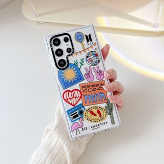 เคสโทรศัพท์มือถือแบบนิ่ม TPU ใส กันกระแทก ลาย BTS Boy Group Jointly Casetify สําหรับ Samsung Galaxy S20 Plus S21 Ultra S22 S23