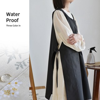 BBB Waterproof Apron Japanese Style Housework Linen Kichenwear