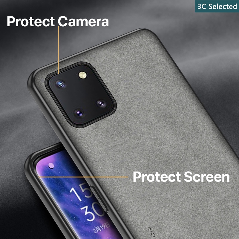 หนังกลับ เคส Samsung Note10 Note10Lite Case สัมผัสที่สบาย ป้องกันลายนิ้วมือ ขอบTPUนุ่ม ป้องกันกล้อง ปกป้องหน้าจอ กันกระแทก Galaxy note 10 lite - รูปที่ 2