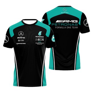 เสื้อยืดแขนสั้น พิมพ์ลายโลโก้ Mercedes 3 มิติ ระบายอากาศ สวมใส่สบาย แฟชั่นฤดูร้อน สําหรับผู้ชาย และผู้หญิง