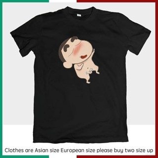 【❥❥】 Anime Anime Crayon Shinchan Shy Anime Boy T Shirt Unisex Casual DIY Tee Couple T-shirt Simpl_12