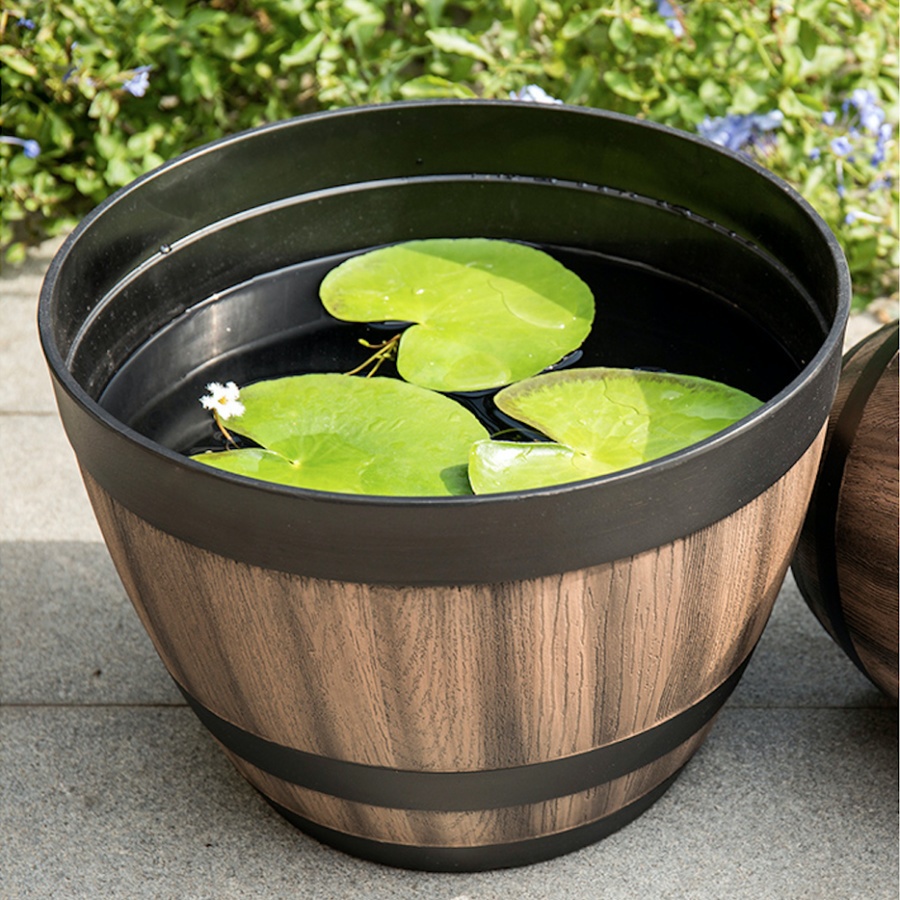 GlobalHouse Tree O กระถางต้นไม้ 16นิ้ว รุ่น AM003 ขนาด 40.6*30ซม. สีไม้  สินค้าของแท้คุณภาพดี - รูปที่ 2