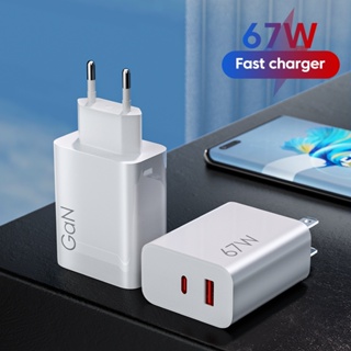 67w GaN USB C ที่ชาร์จ ชาร์จเร็ว 3.0 PD USB-C Type C USB อะแดปเตอร์ชาร์จโทรศัพท์ ชาร์จเร็ว สําหรับ Samsung