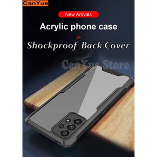 Samsung Galaxy A73 5G A53 A33 A23 A13 A14 A72 A52 A52S A03 A04 A04S 4G Shockproof Case Transparent Acrylic Phone Casing TPU Soft Anti-fall Back Cover