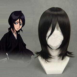 Bleach Kuchiki Rukia วิกผมคอสเพลย์ วิกผมสังเคราะห์ ทนความร้อน สําหรับปาร์ตี้ฮาโลวีน