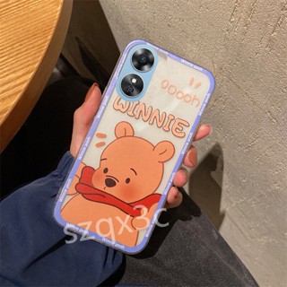 พร้อมส่ง เคสโทรศัพท์มือถือ ซิลิโคนนิ่ม ใส กันกระแทก ลายการ์ตูนหมีน่ารัก แฟชั่น สําหรับ OPPO A38 A58 A78 4G 5G 2023 A58