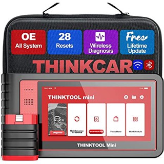 เครื่องสแกนเนอร์ Thinkcar OBD2 2023 Thinktool Mini OE-Level Full System Bidirectional Scan Tool, 28+ Resets Car Diagnostic Scanner Tool, Key Programming, Injector &amp; ECU Coding, Lifetime Fre