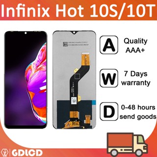 Infinix Hot 10S 10T X689 อะไหล่หน้าจอสัมผัส LCD ดิจิไทเซอร์ Hot 10T X689C X689B