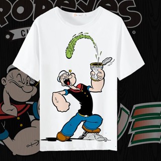 เสื้อยืดแขนสั้น พิมพ์ลายการ์ตูนอนิเมะ Popeye Merchandise แฟชั่นสําหรับผู้ชาย และนักเรียน 9.18_03