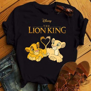 68!✌Cute Disney Women T Shirt Harajuku 90s Ullzang The Lion King T shirt Cartoon Graphic Printed Ts_05