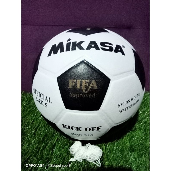 Putih HITAM Mikasa BLACK AND WHITE FOOTBALL SIZE 5