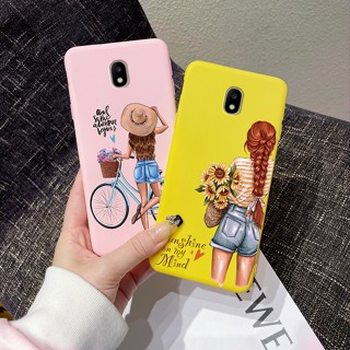 เคสโทรศัพท์ซิลิโคน TPU แบบนิ่ม ลายดอกไม้ สําหรับ Samsung Galaxy J3 Pro J330G J5 Pro J530G J7 Pro (2017) J730G